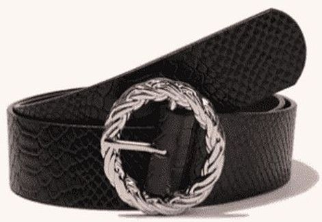 Mens Designer Black Leather Belt