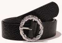 Mens Designer Black Leather Belt