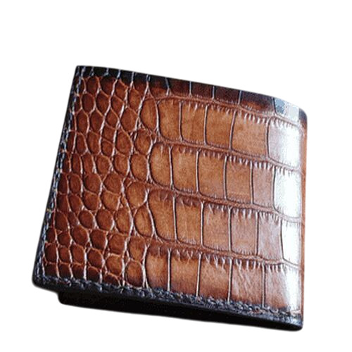 Mens Brown Bi Fold Leather Wallet