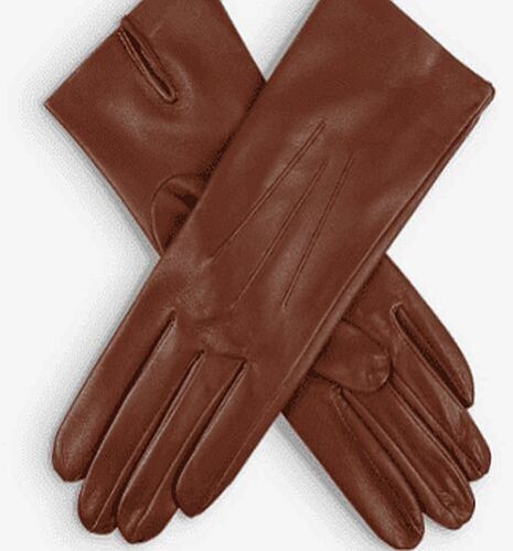 Regular Brown Leather Gloves