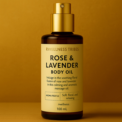 100Ml Rose And Lavender Body Oil - Purity: 100 %