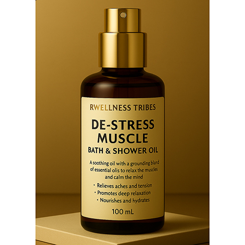 100ml De-Stress Muscle Bath And Shower Oil