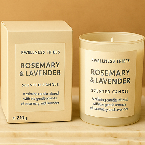 210G Rosemary And Lavender Scented Candle - Color: White (Inside)