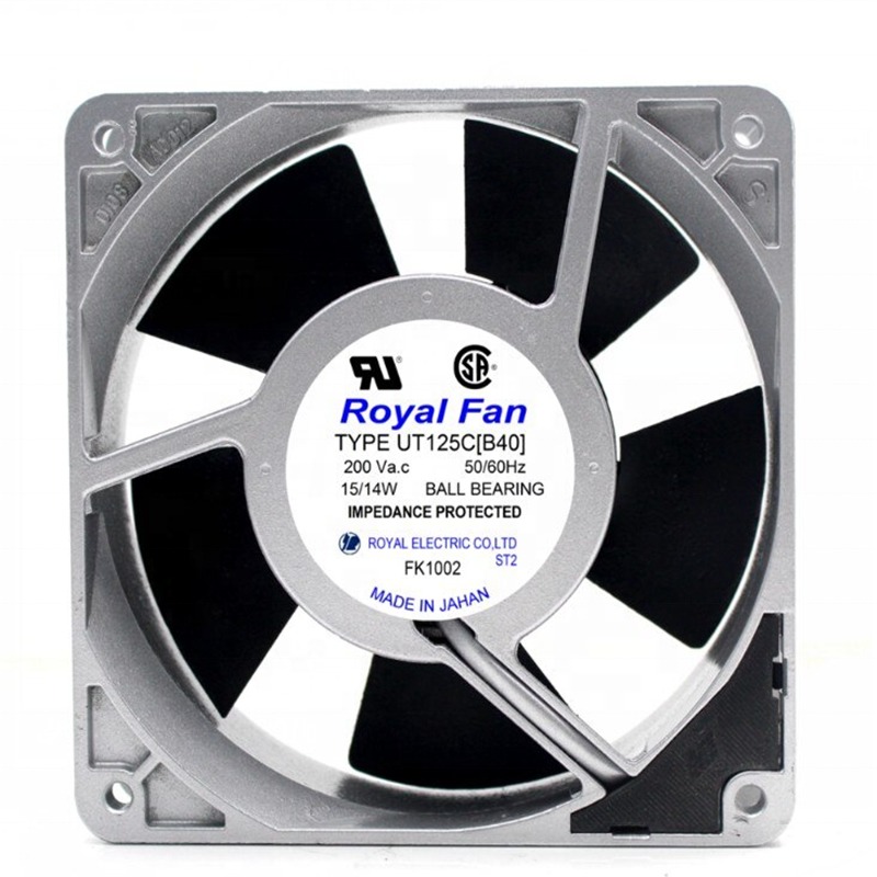 Royal Fan UT125C 200V AC 15/14W 2750RPM 119x119x38mm 12cm 2750RPM 130CFM Axial Cooling Fan