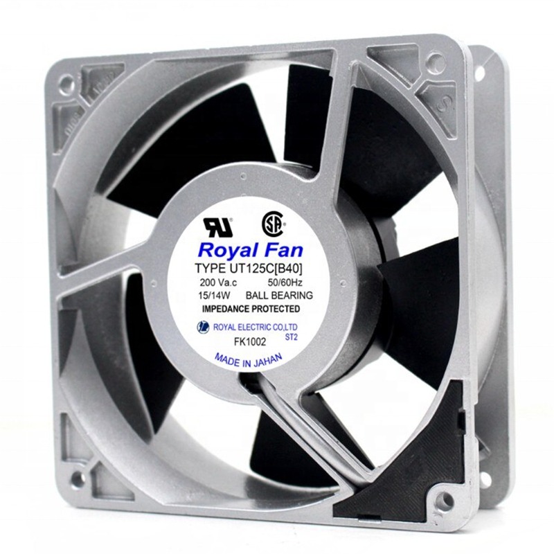 Royal Fan UT125C 200V AC 15/14W 2750RPM 119x119x38mm 12cm 2750RPM 130CFM Axial Cooling Fan