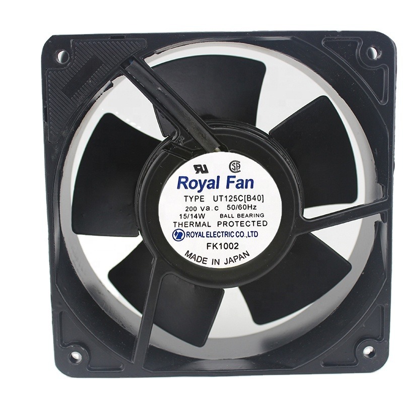 Royal Fan UT125C 200V AC 15/14W 2750RPM 119x119x38mm 12cm 2750RPM 130CFM Axial Cooling Fan