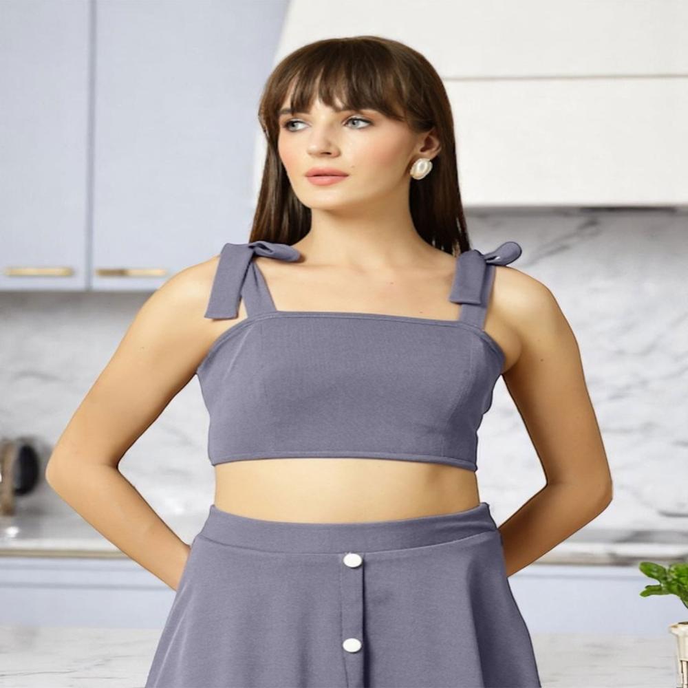 Purple crop regular top