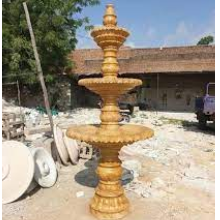 Brown Sandstone Water Fountain - Feature: As Per Customers Requirement