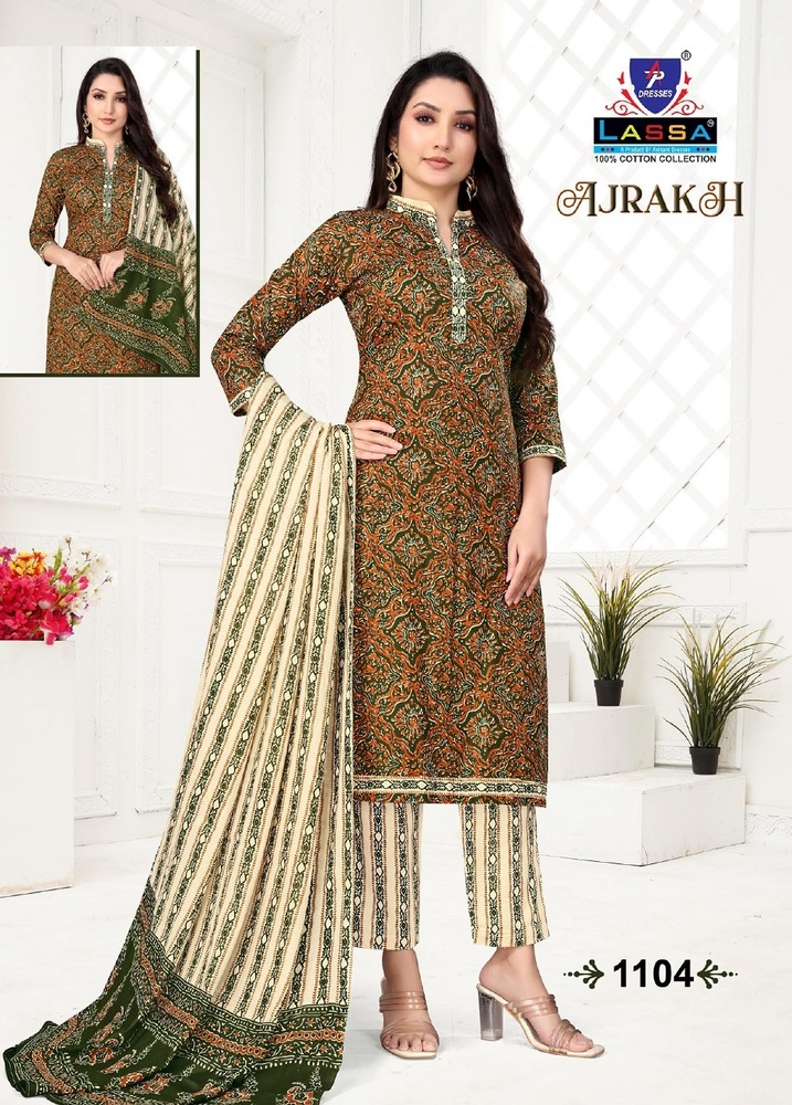 Lassa Ajrakh  Dress Material