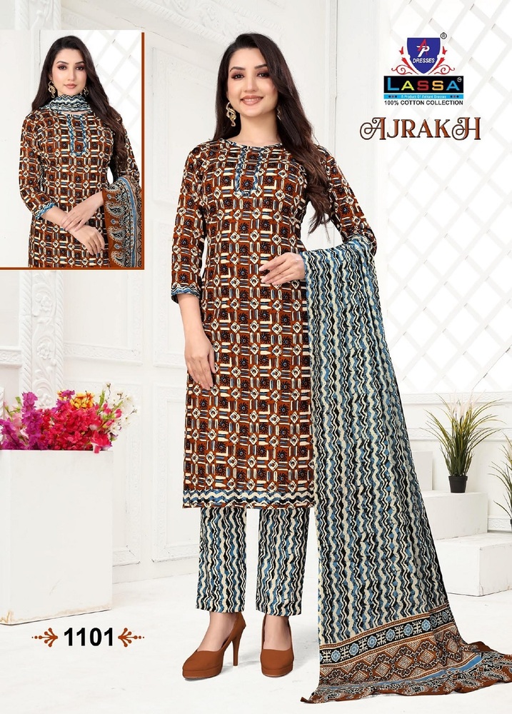 Lassa Ajrakh  Dress Material