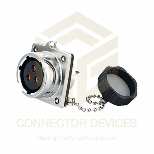 YZ20 500V 20A 3Pin Female Socket IP67 Metal Shell Waterproof Power Connector Solder Terminal