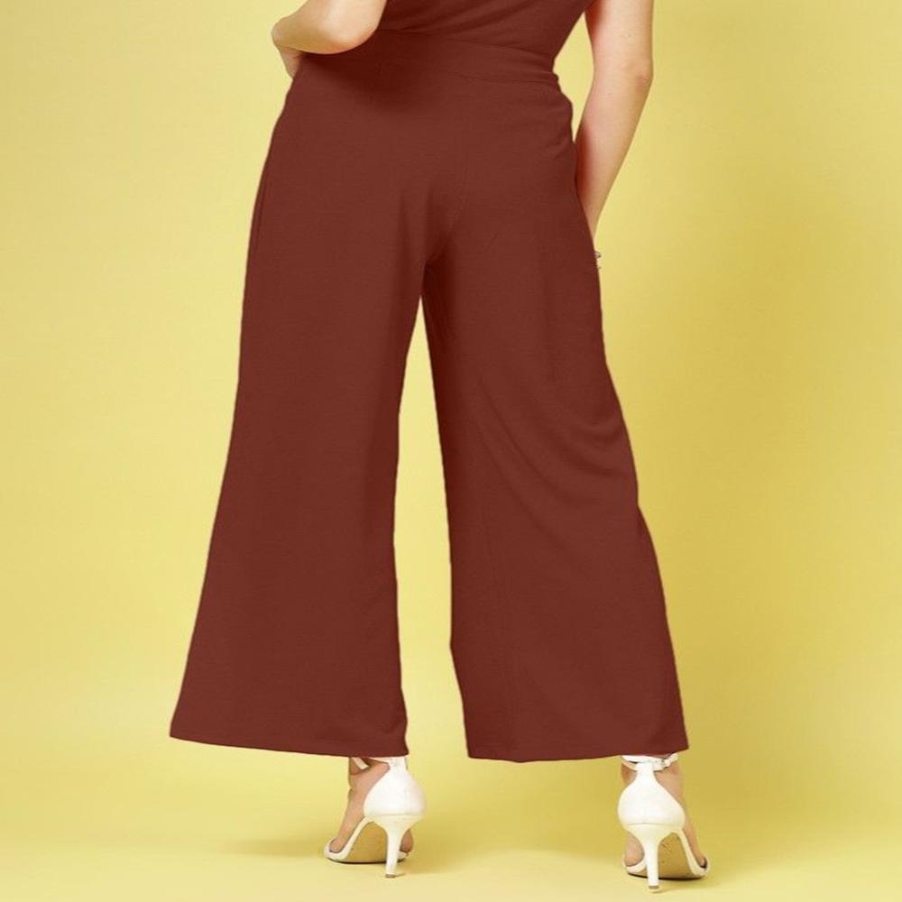 Women Relaxed Flared Regular Trousers