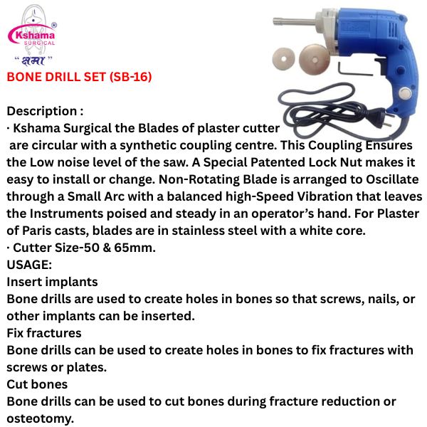 Bone Drill Set Orthopedic, Surgical Tool for Bone Surgery, Electric Orthopedic Instrument for Veterinary Use