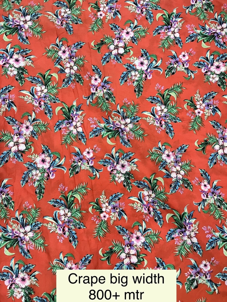 Polyester American Crape Print - Attributes: Washable