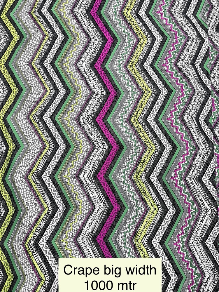 Polyester American Crape Print - Attributes: Washable