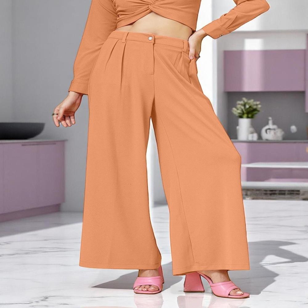 Relaxed Pleated Wide Leg