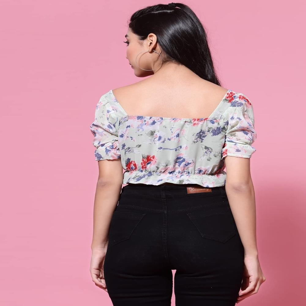 Women'S Polyester Square Neck - Color: Off White