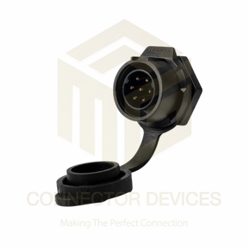 LP16 250V 5A 7Pin Male Socket IP67 Waterproof Power Connector Plastic Shell Solder Terminal