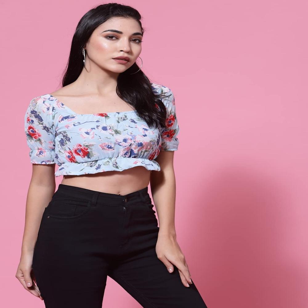 Women's Polyester Square neck top