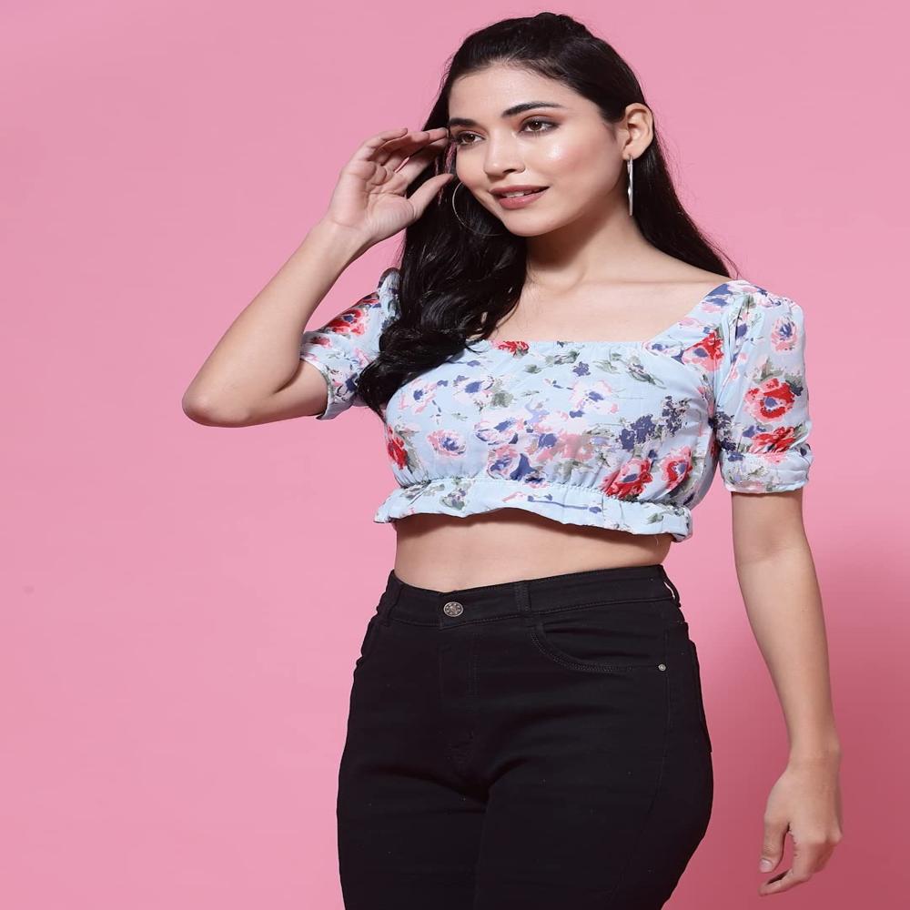 Women's Polyester Square neck top