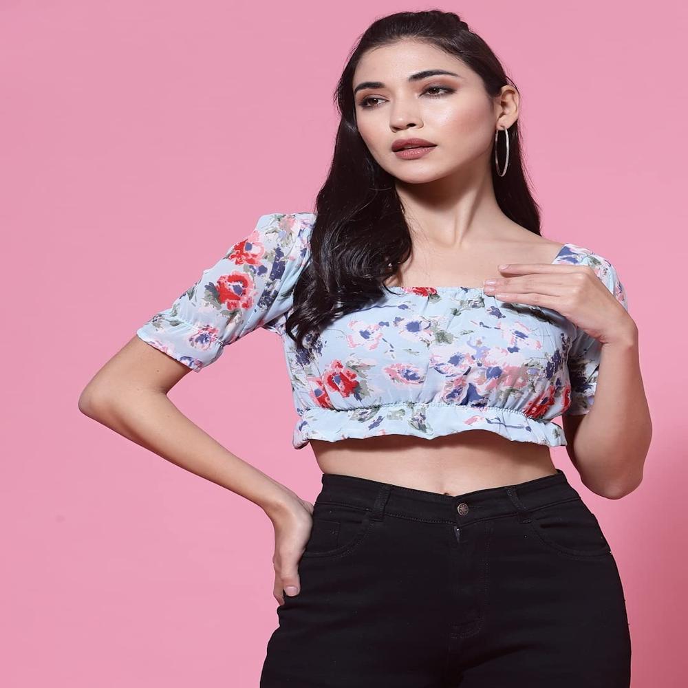 Women's Polyester Square neck top