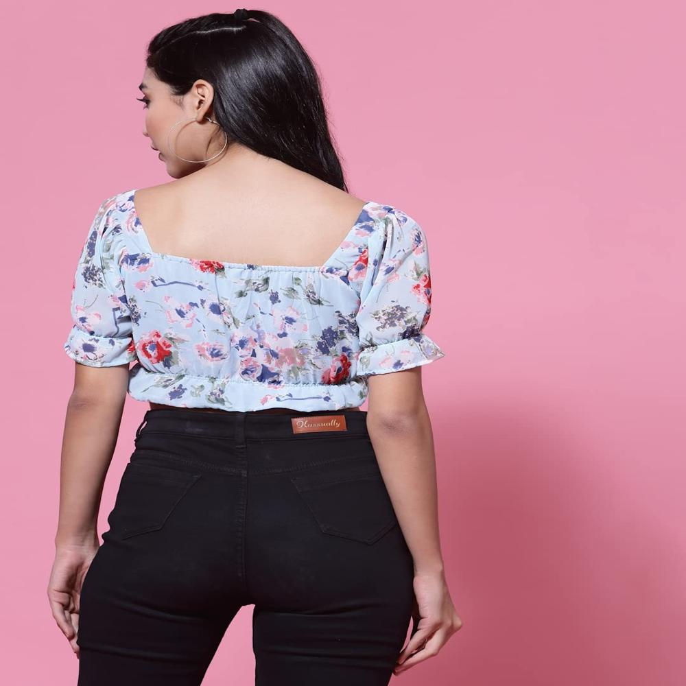 Women's Polyester Square neck top
