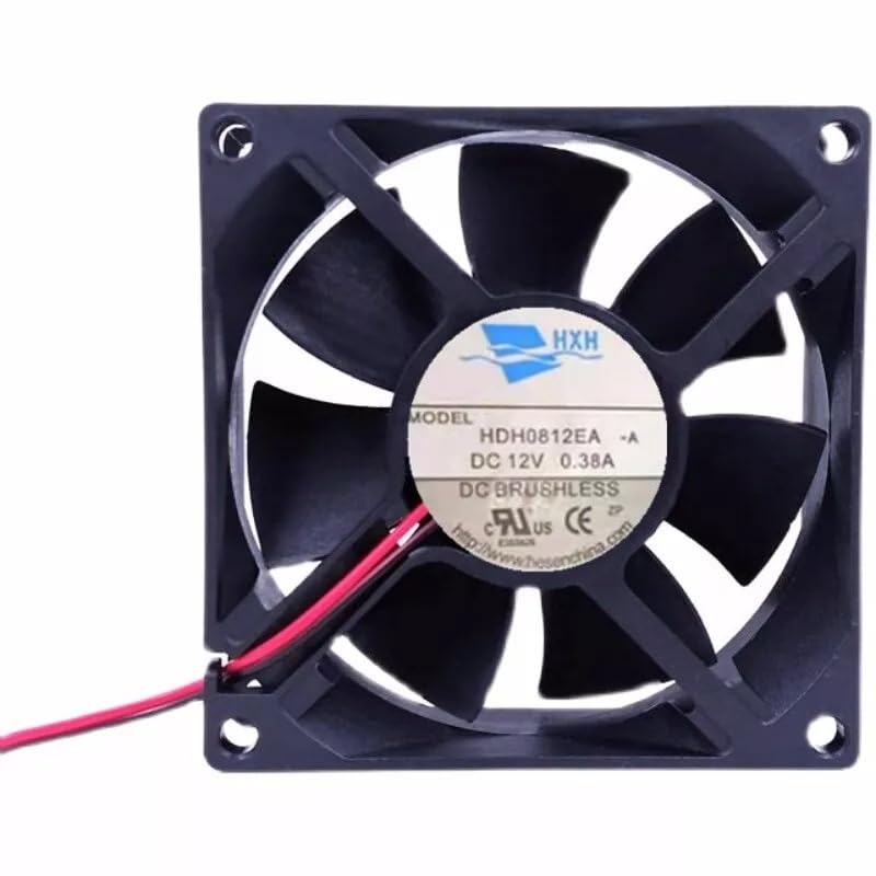 HXH HDH0812EA Axial Fan 12V-0.38A DC Brushless Air Cooling Fan 4000 RPM 80 * 8025mm 2Wire