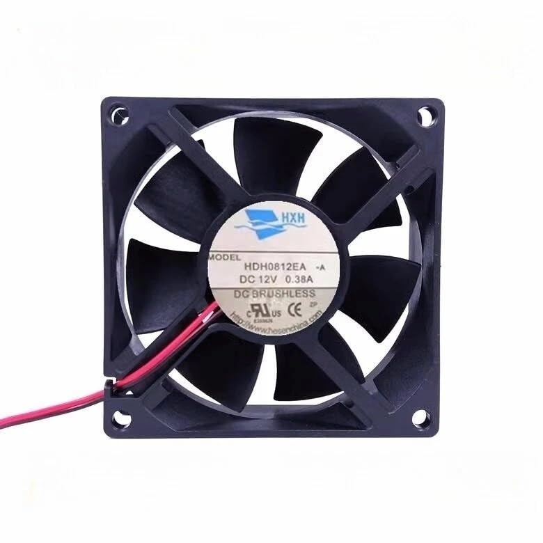 HXH HDH0812EA Axial Fan 12V-0.38A DC Brushless Air Cooling Fan 4000 RPM 80 * 8025mm 2Wire