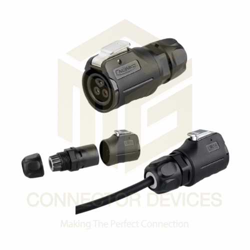 Lp16 400V 10A 3Pin Female Plug Ip67 Waterproof Power Connector Plastic Shell Solder Terminal - Color: Black