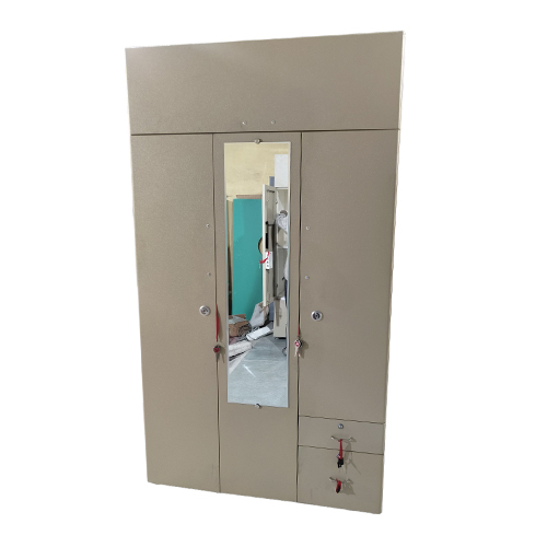 3 Door Side Supreme Cabinet Almirah - Color: Grey