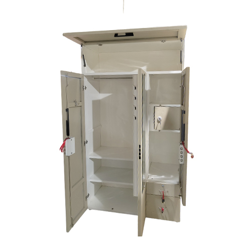 3 Door Side Supreme Cabinet Almirah - Color: Grey