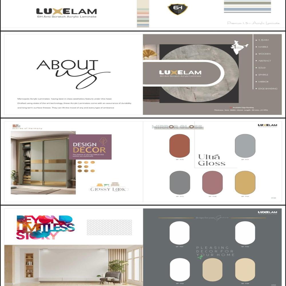LUXELAM Acrylic sheet PLAIN/FLUTED/MARBLE DESIGNER 