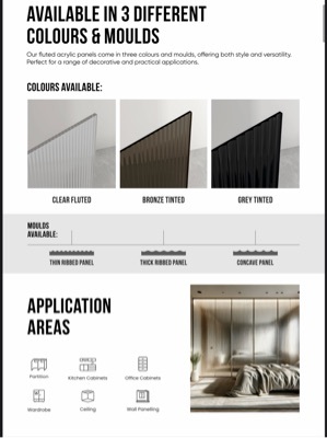 Plain and Fluted Acrylic Treelam By Re Imagine Creative Decor