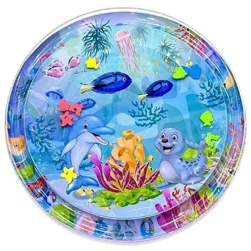 Round Baby Water Play Mat - Back Material: Anti-Slip Latex