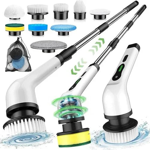 9 In 1 Cordless Electric Spin Scrubber Electric Cleaning Brush