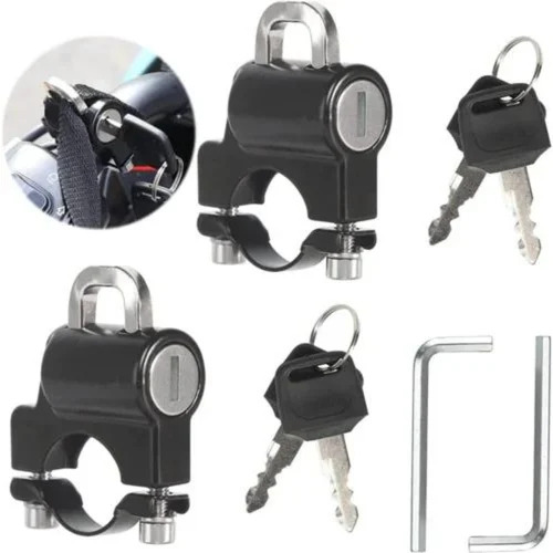 Anti Theft Helmet Lock - Color: Black