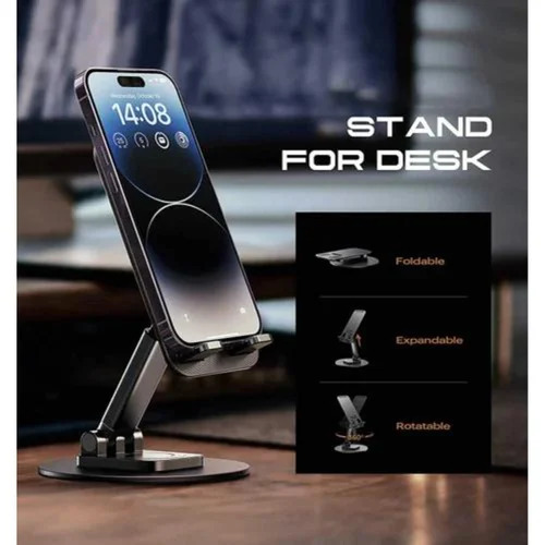 Foldable Mobile Stand - Body Material: Metal & Plastic