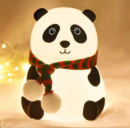Silicone Panda Lamp - Color: Black & White