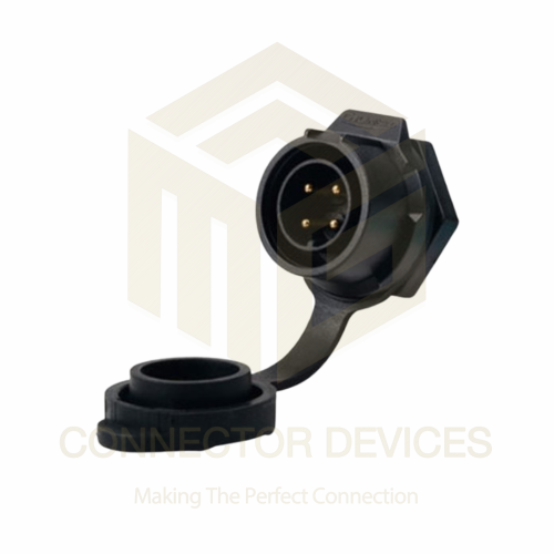 LP16 400V 10A 4Pin Male Socket IP67 Waterproof Power Connector Plastic Shell Solder Terminal