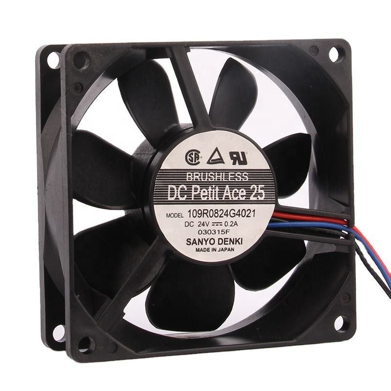 Sanace 109R0824G4021 Original Sanyang Electric 12V 24V Dc24V 0.2A Ec Ac 80X80X25 8Cm 8025 Large Air Volume Inverter Cooling Fan - Color: Black