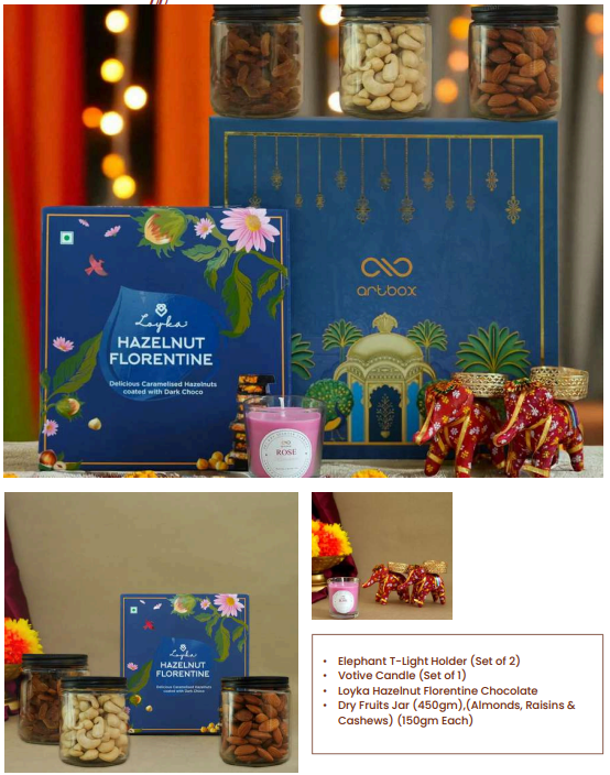 Diwali Delight Treasure Pack Gift Box - Material: Customized