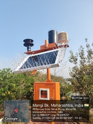 Automatic Weather Station - Metal, Solar-Powered | Automatic Operation, Durable Design for Eco-Friendly Farming Solutions