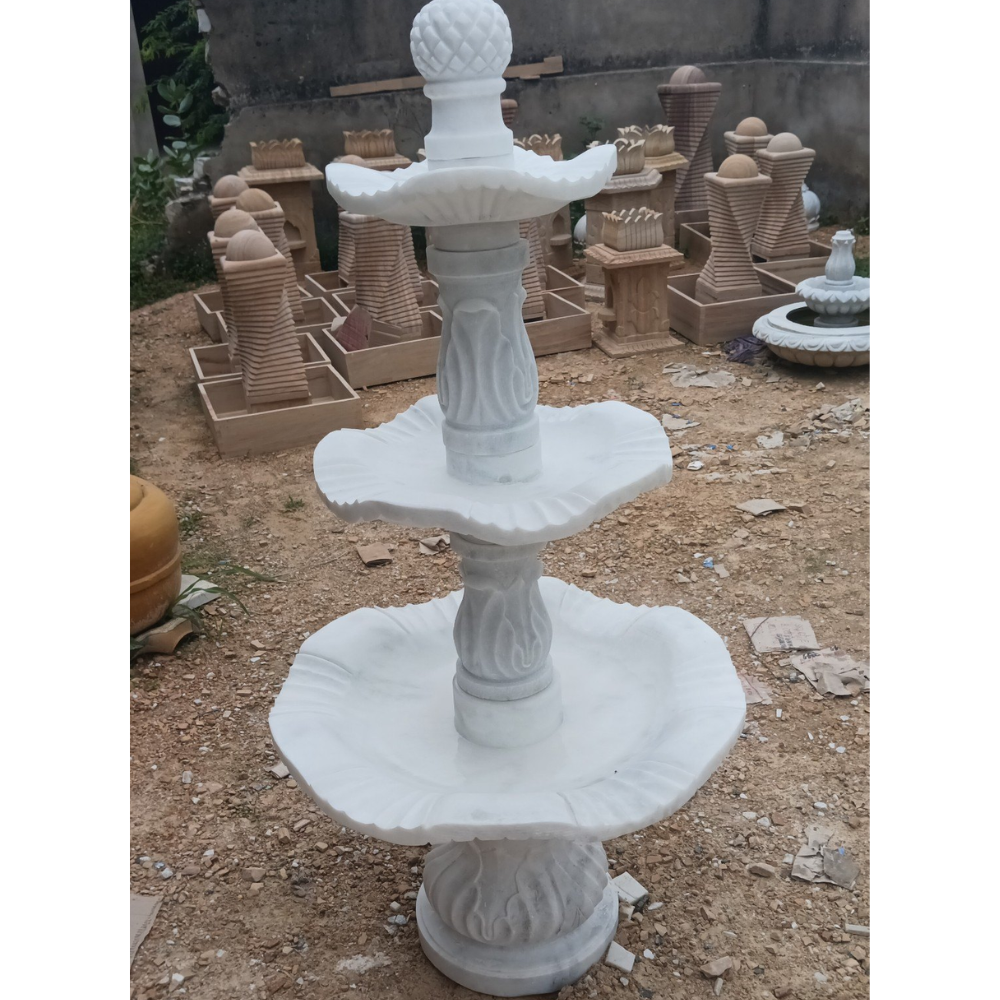 Pure White Marble Fountains