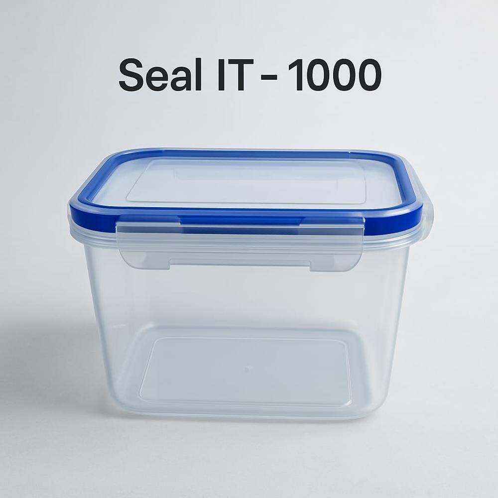 1000 Ml Airtight Plastic Containers - Color: Transparent