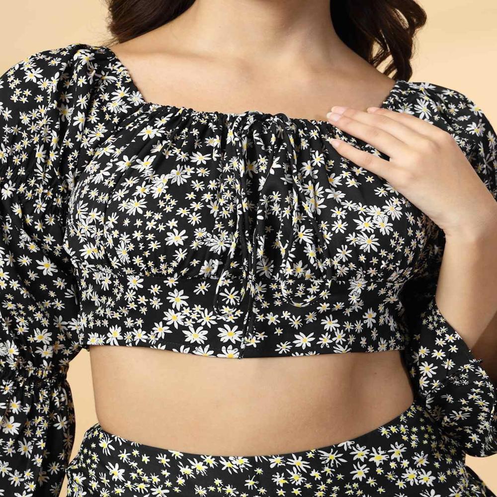 Women Crop Top - Color: Black