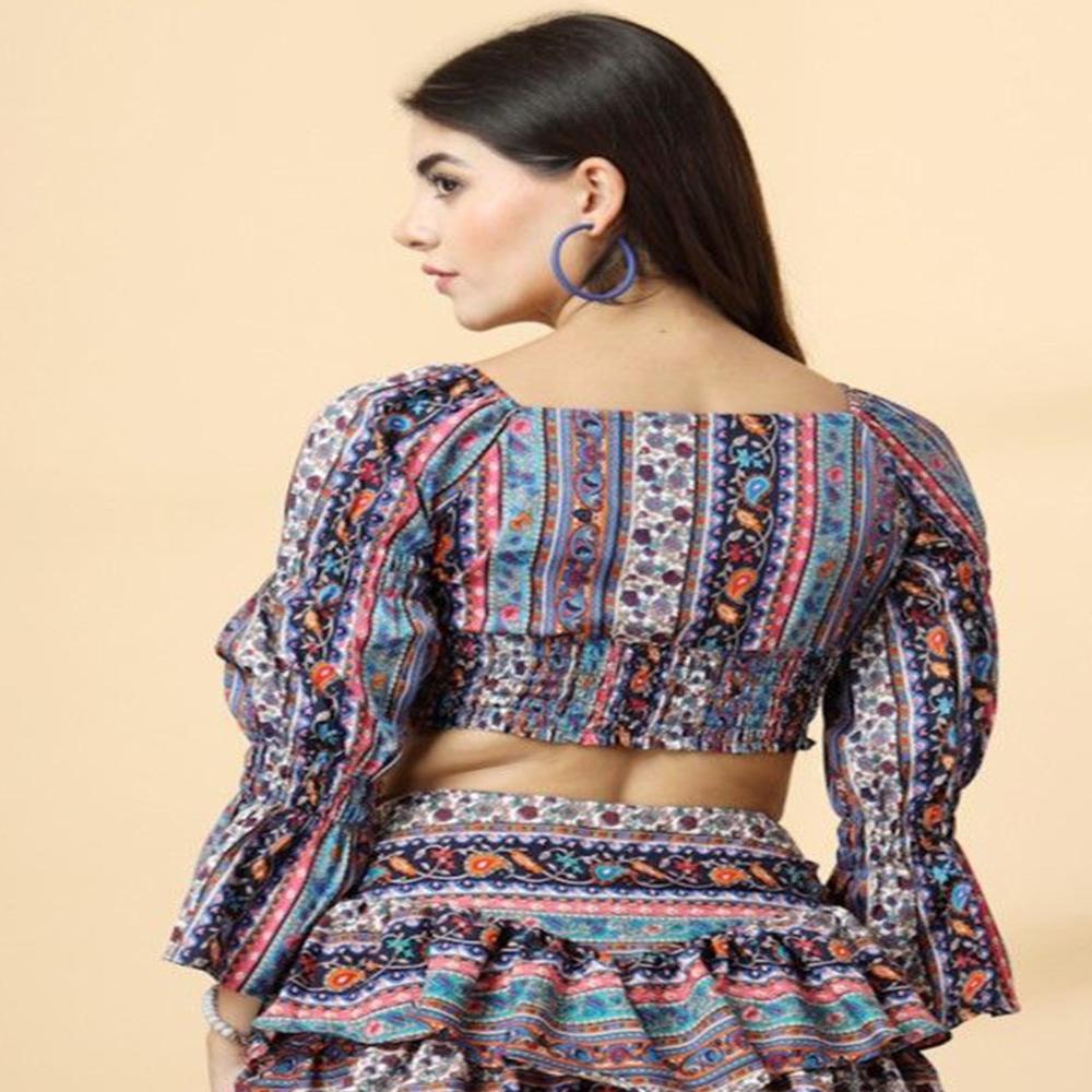 Bell Sleeve Bardot Crop Top