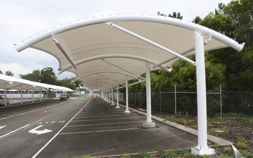 Tensile Fabric Car Parking Shed - Color: White