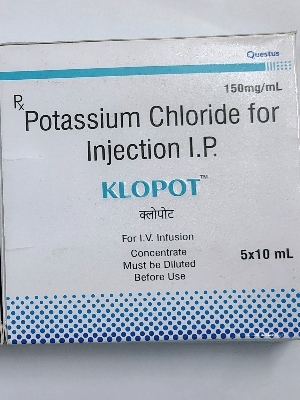 Potassium Chloride For Injection Ip 150 Mg/Ml - Dosage Form: Liquid