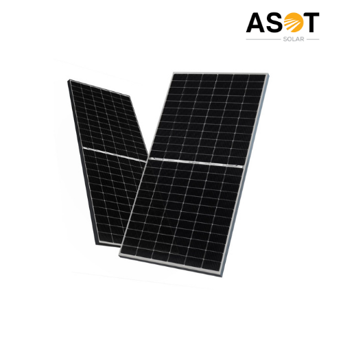 590 Wp Solar Panel - Monocrystalline Silicon, 2278x1134x35 Mm, Black | 23% Efficiency, N-type Topcon Technology, 30 Years Warranty, Bifacial Design