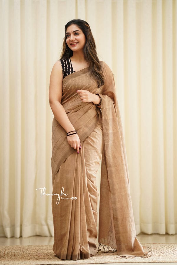 Khadi Saree - Color: Gray